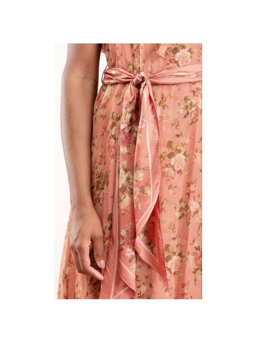 NWT Zimmermann Silk Espionage Midi Dress in Rosewood Floral Size 3= US 8/10 - Picture 2 of 7